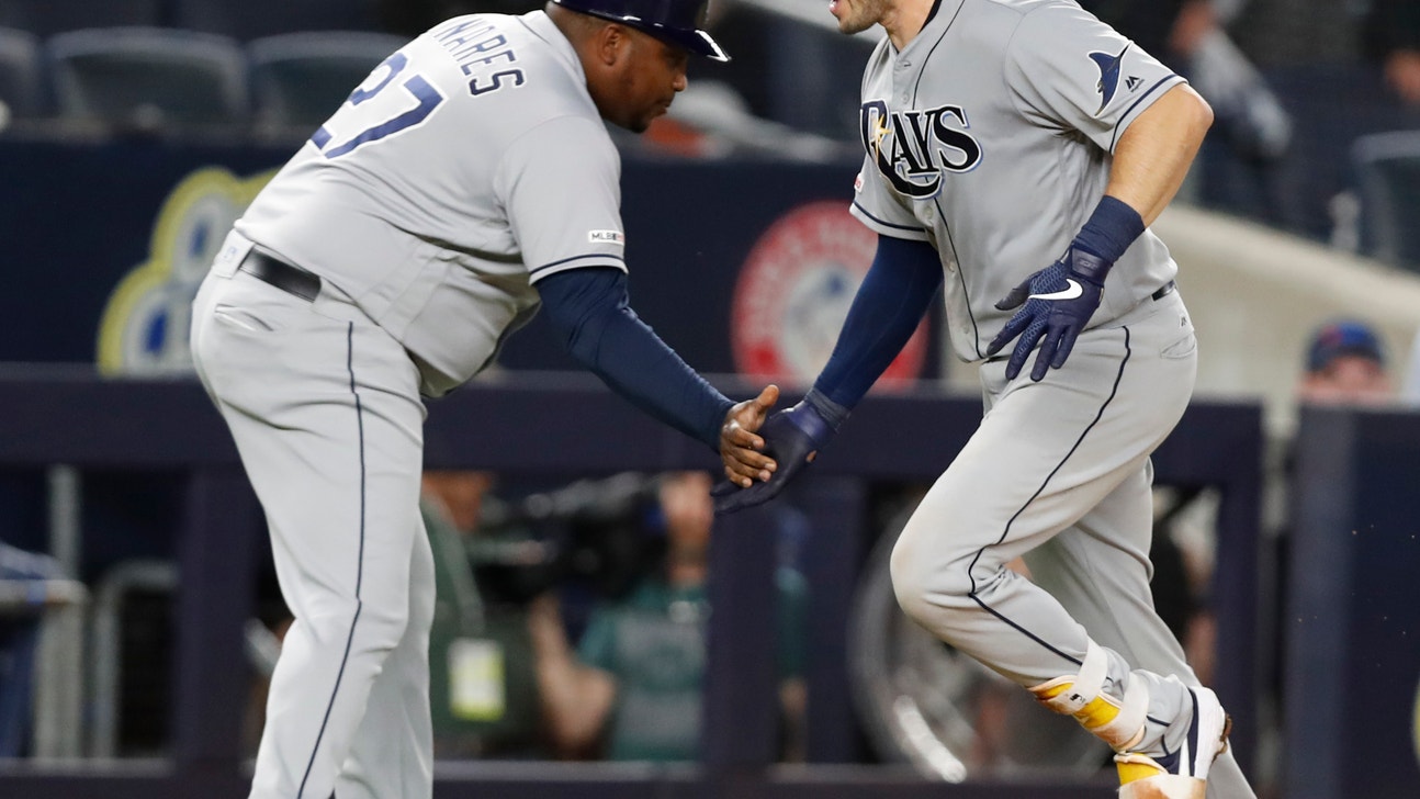 Travis d'Arnaud hits 3 HRs, Rays rally to beat Yanks 5-4