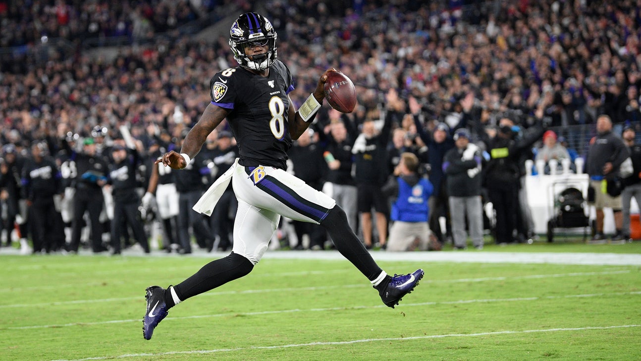 Lamar Jackson running toward record book