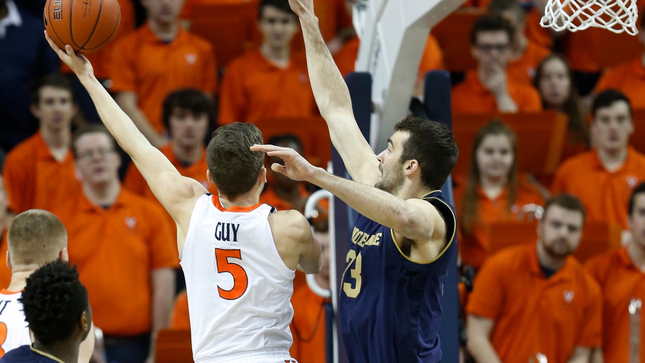 Guy, Hunter lead No. 4 Virginia past Notre Dame, 60-54