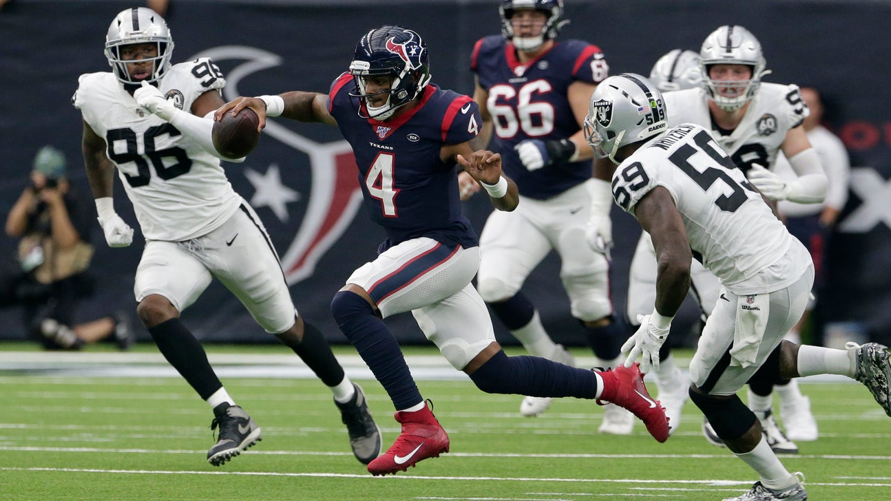 Watson's 3 TD passes lead Texans over Raiders 27-24