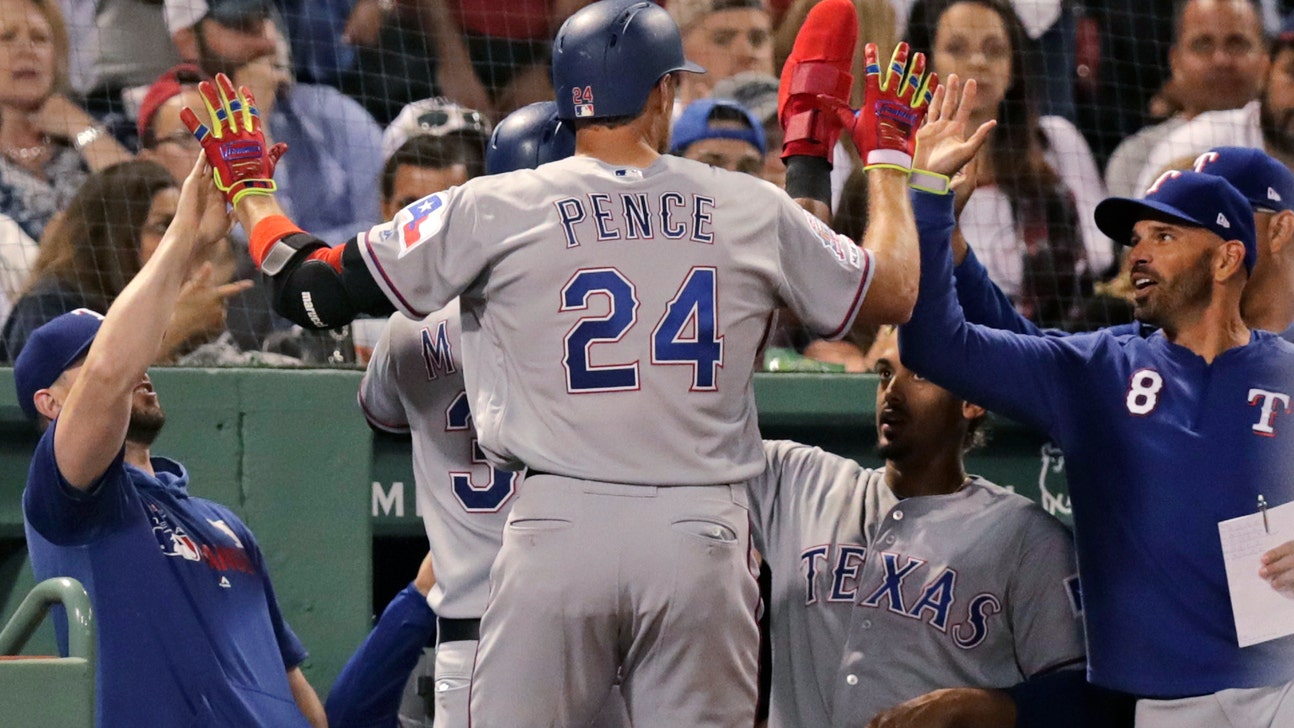 Pence hits inside-the-park HR, Rangers beat Red Sox 9-5