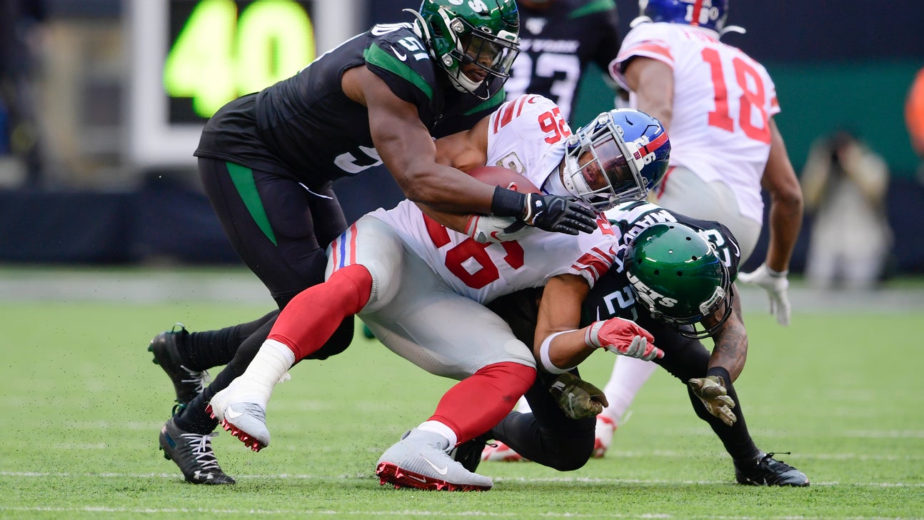 Giants' Saquon Barkley held to 1 yard on 13 carries by Jets