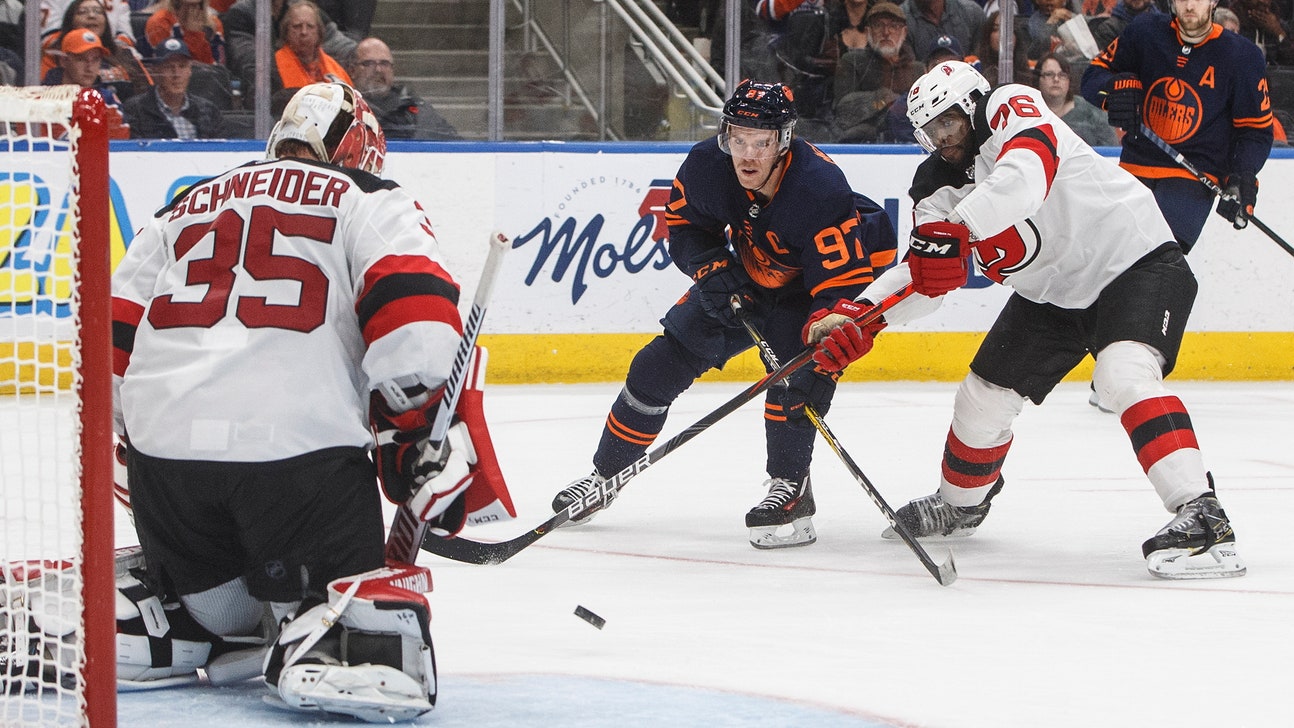 Koskinen stops 26 shots, Oilers blank Devils 4-0