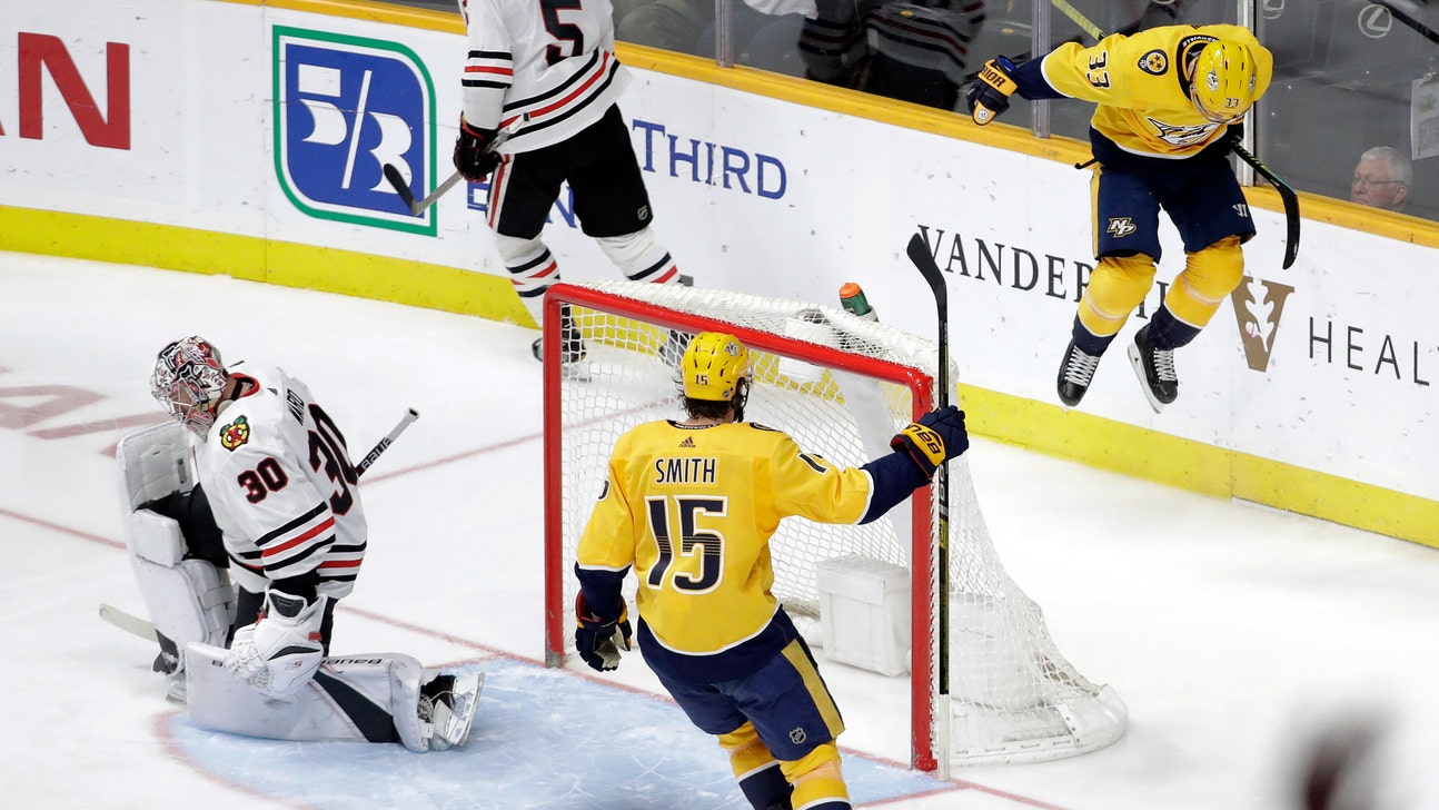 Predators rally again, clinch Central beating Blackhawks 5-2