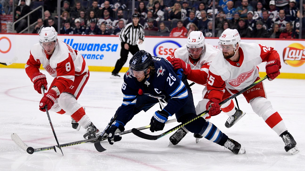 Jets net 3 goals in 2-minute span, deal Detroit 12th loss