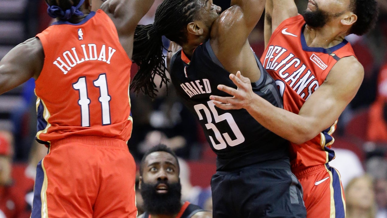 Okafor helps short-handed Pelicans beat Rockets 121-116