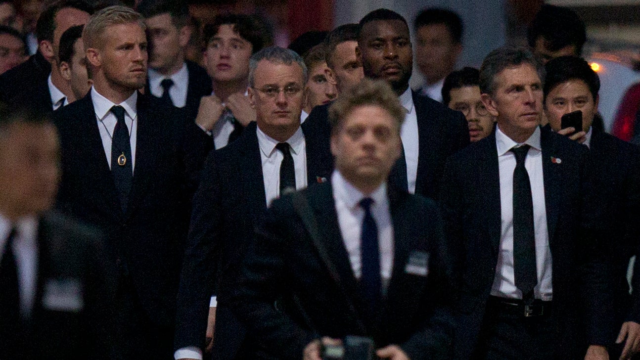 Leicester City players pay respects at owner’s Thai funeral