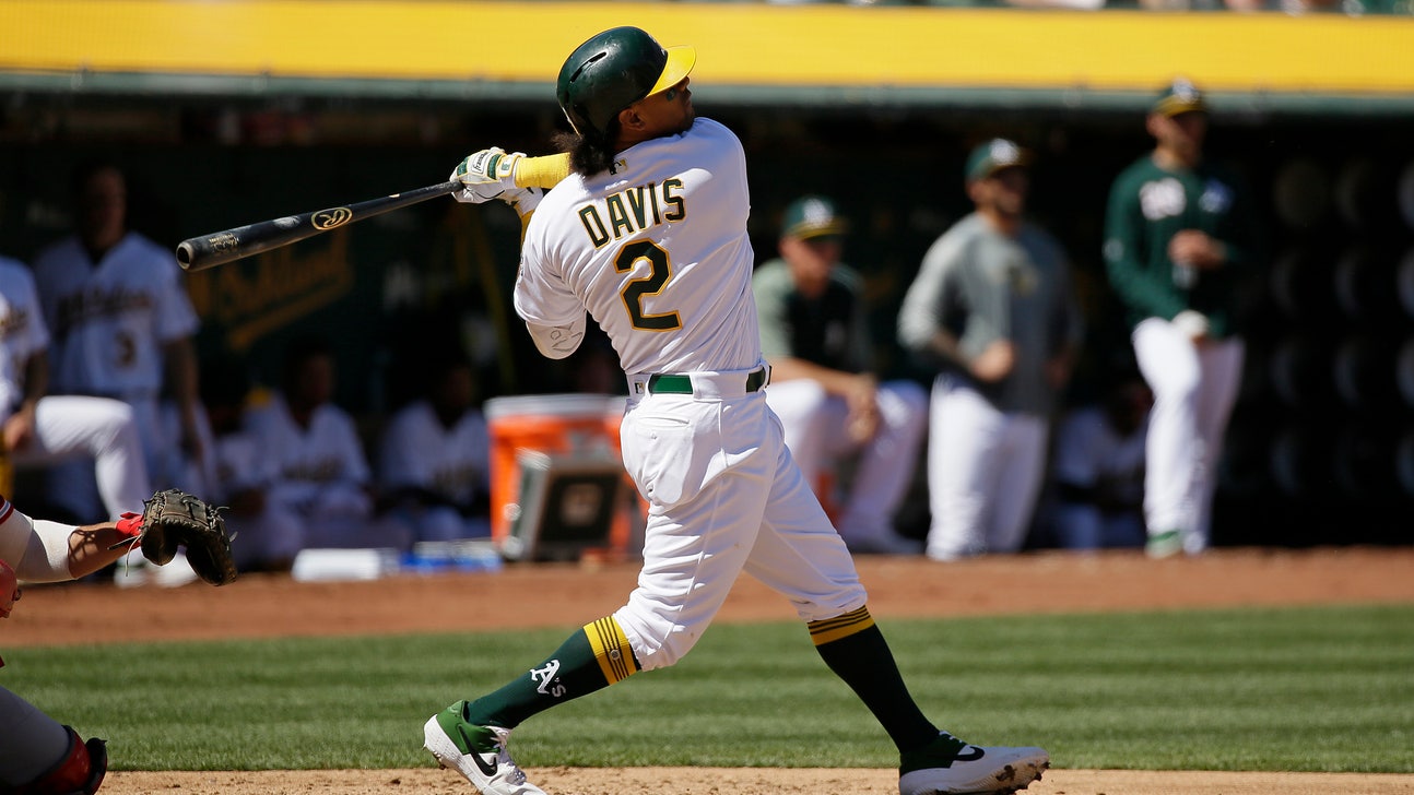 Davis homers again to lead A’s past Angels 2-1