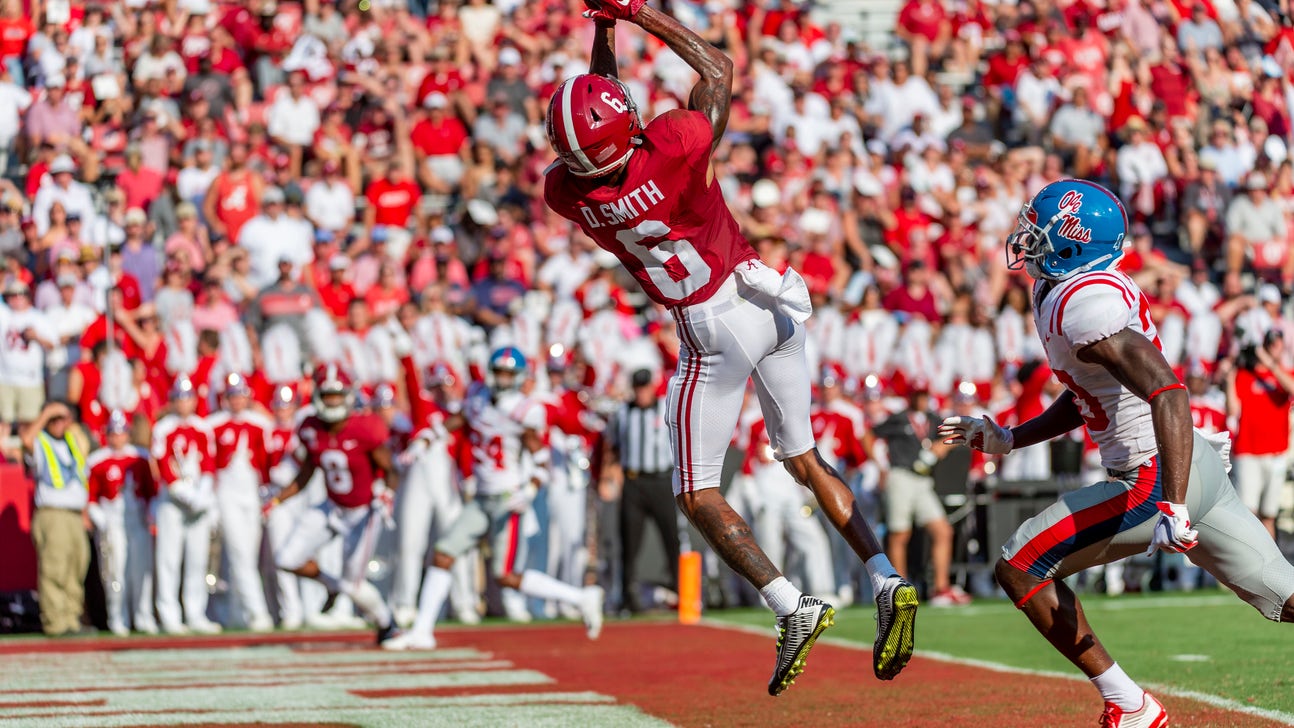 Tua, Smith lead No. 2 Alabama to 59-31 rout of Mississippi