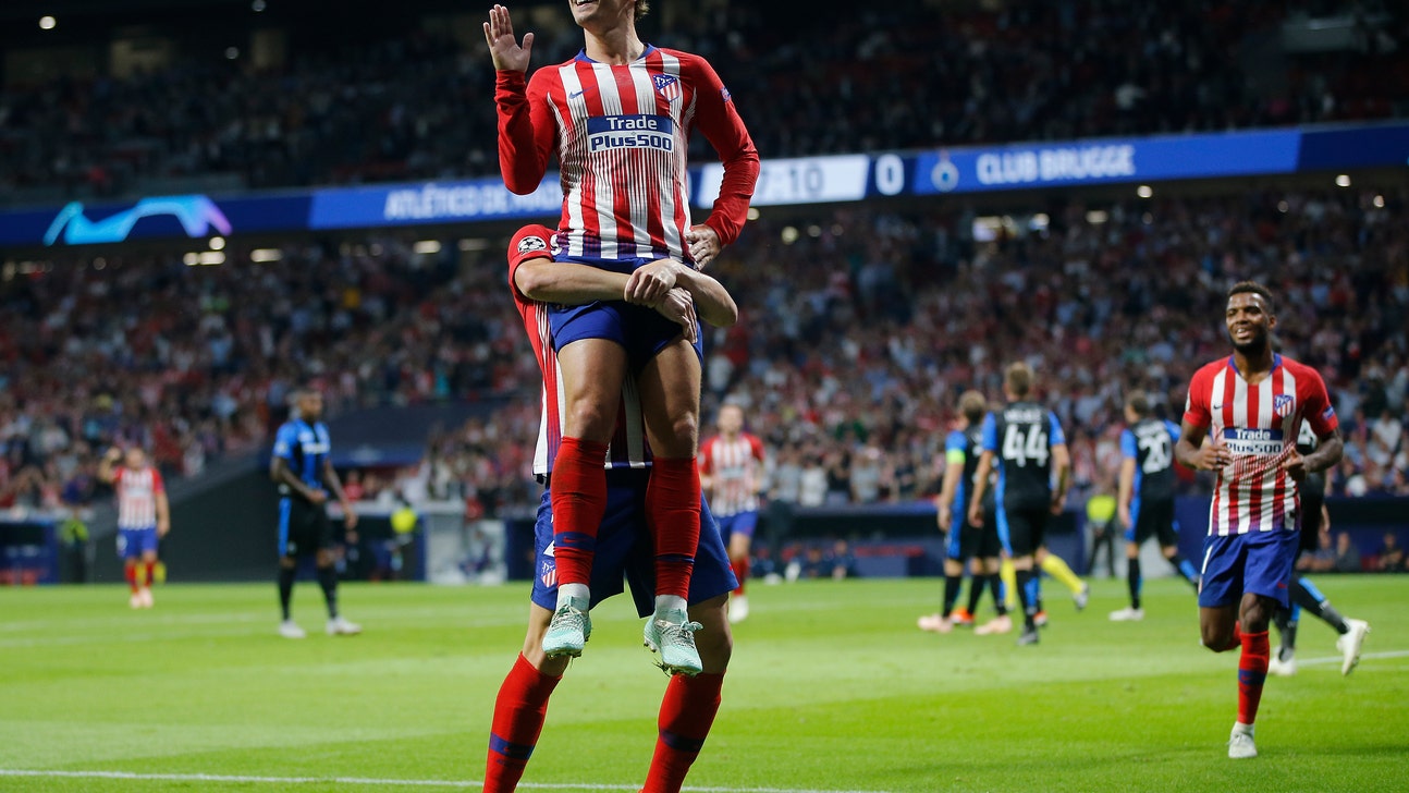 Griezmann leads Atletico Madrid to 3-1 win over Club Brugge