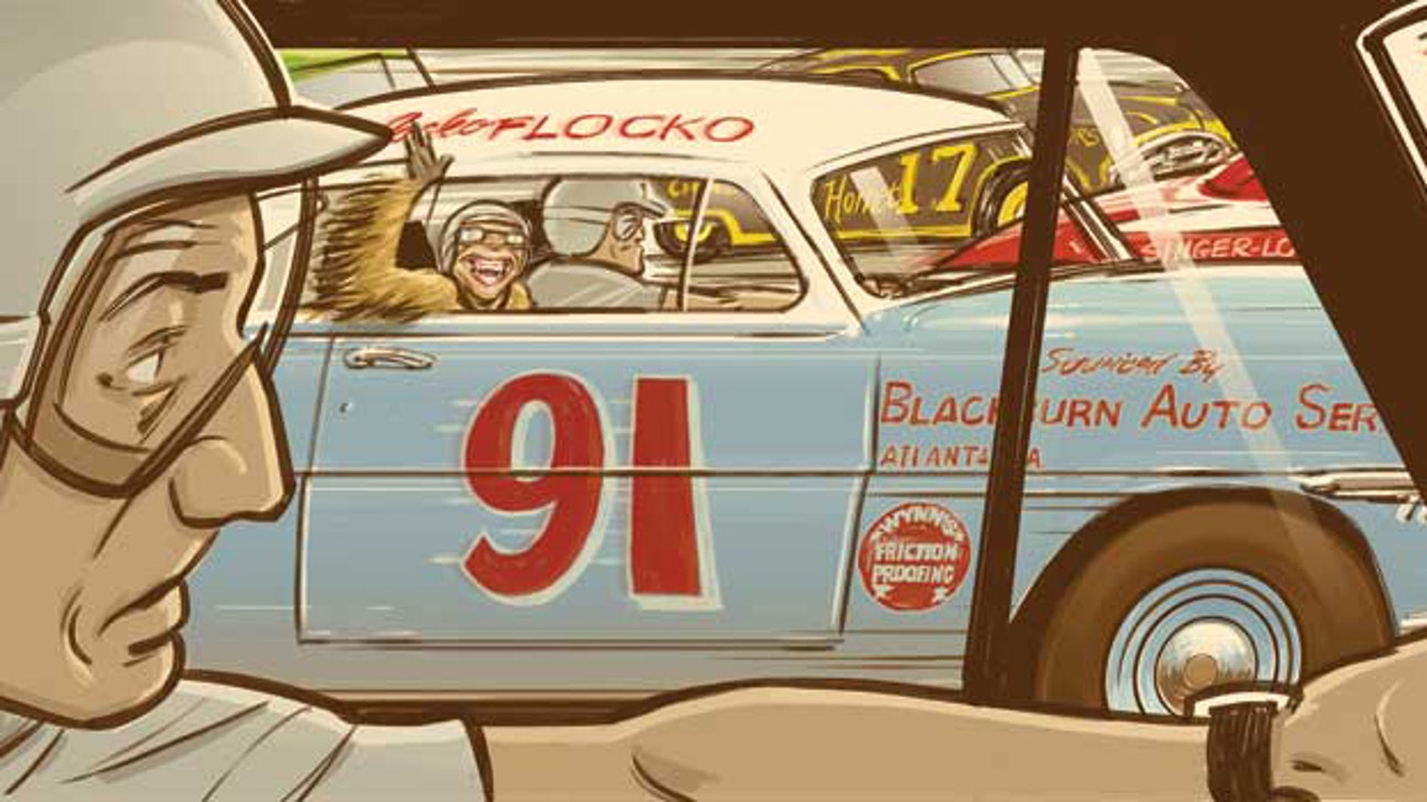 Tim Flock And The Rhesus Monkey He Raced With