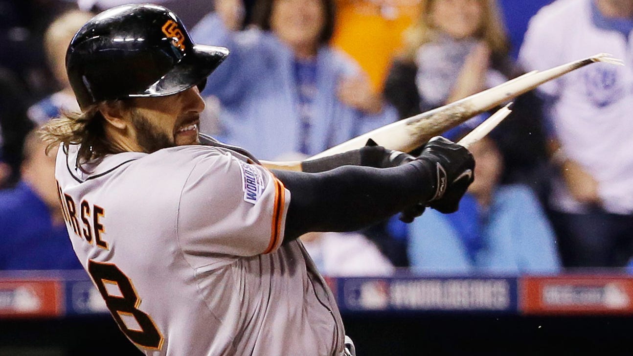 Morse is straight chillin' with the Commissioner's Trophy on his couch