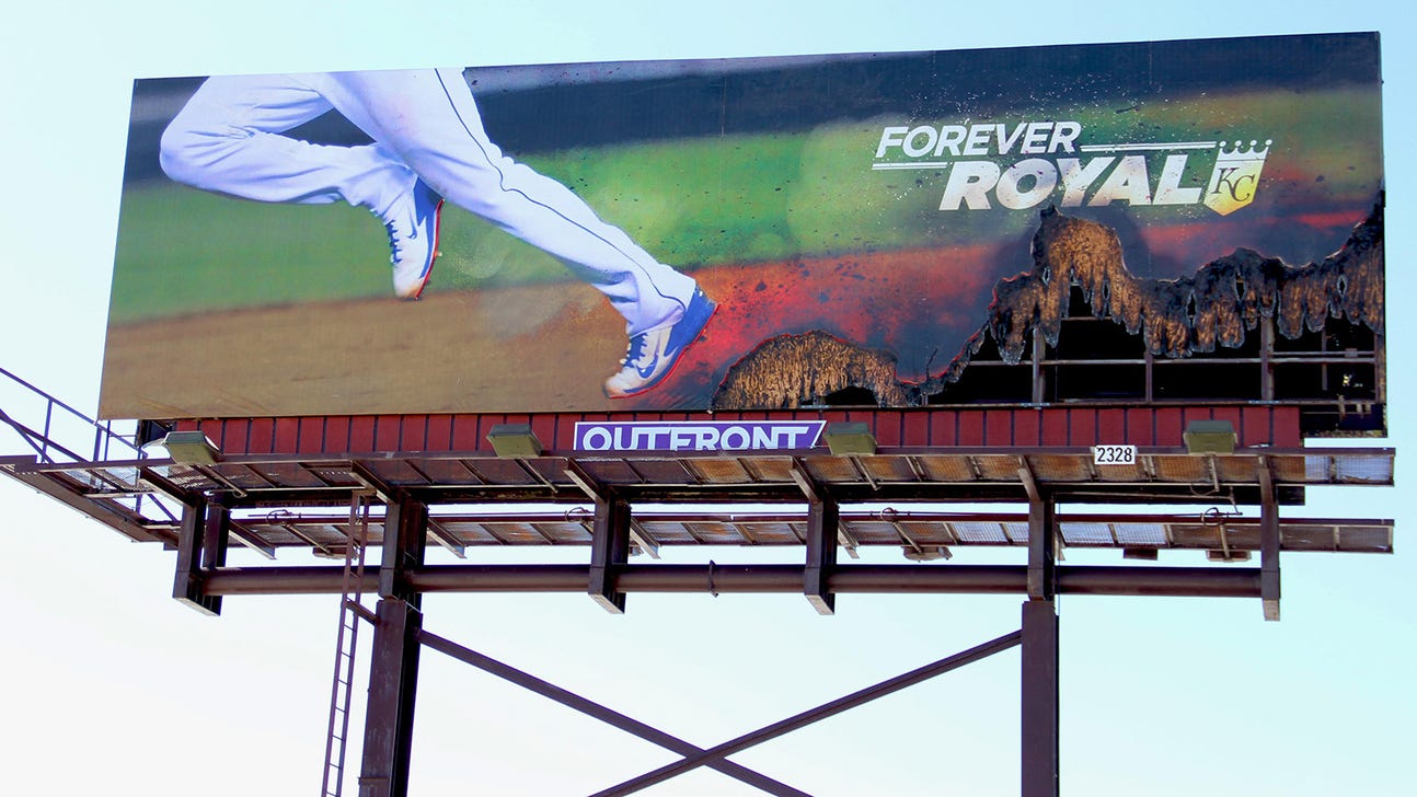Not only are the Royals on fire, but their billboard is, too