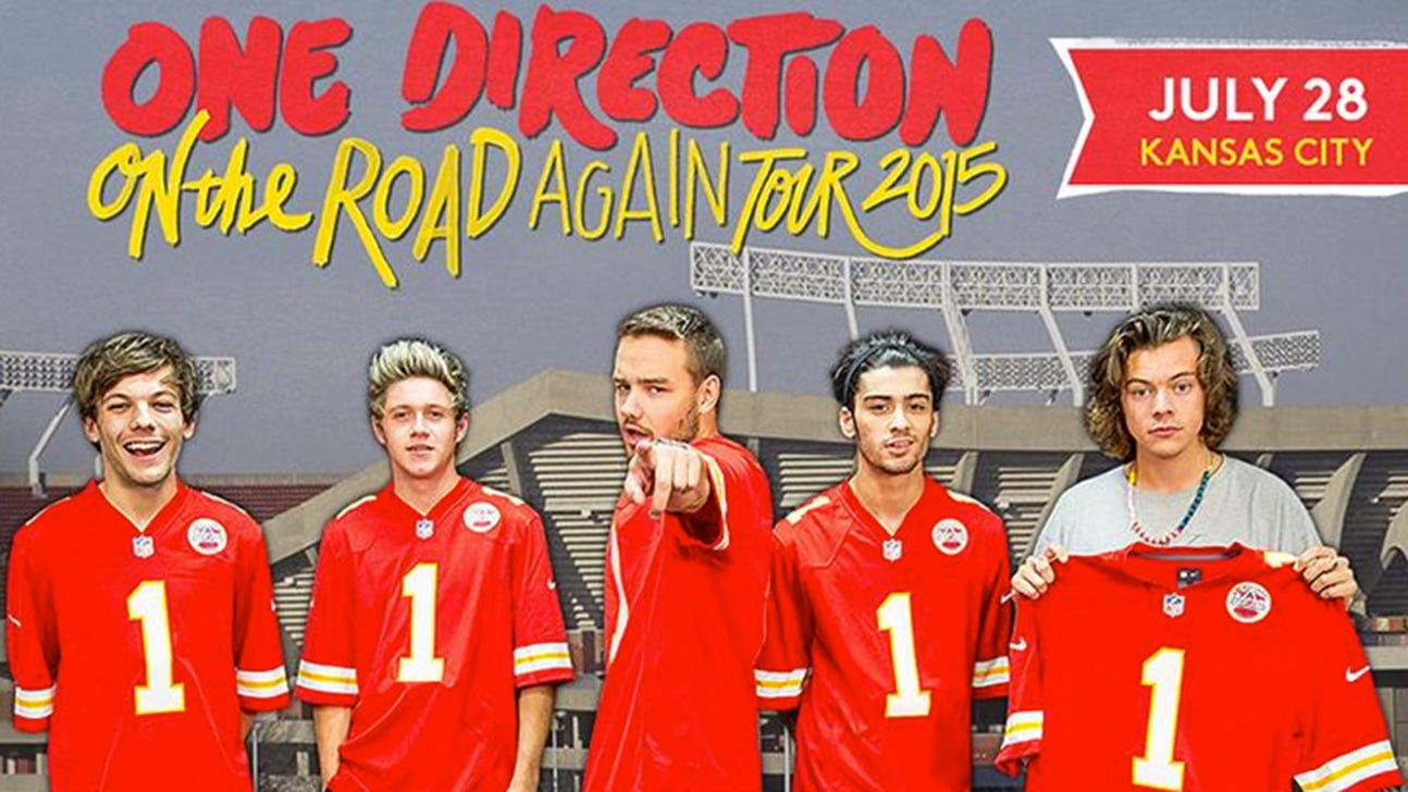 One Direction ready for Arrowhead -- but don't call them Chiefs fans