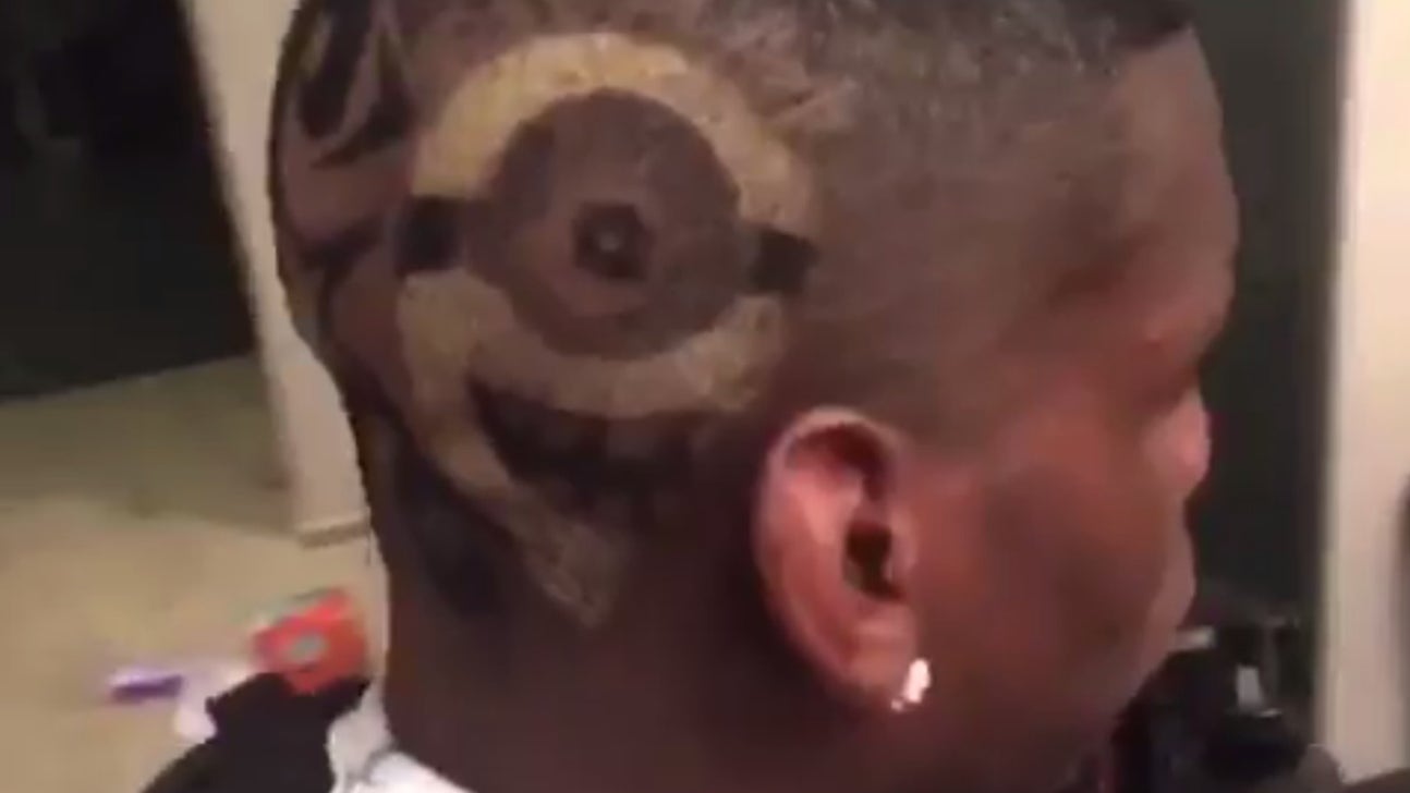 Paul Pogba shaved a minion into his hair