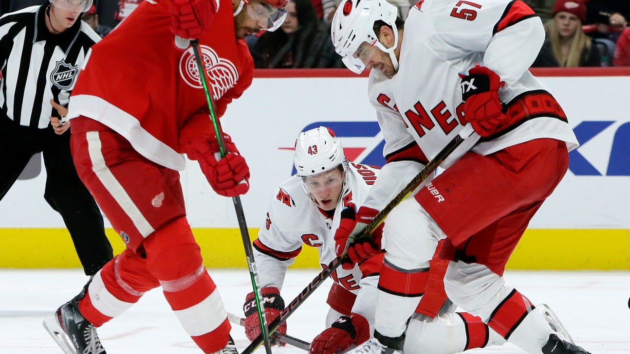 Reimer gets 22nd shutout, Hurricanes beat Red Wings 2-0