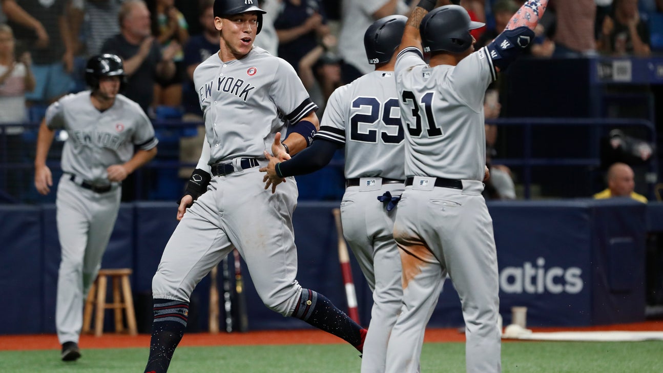 LeMahieu, Sanchez help Yankees beat Rays 8-4 in 10 innings