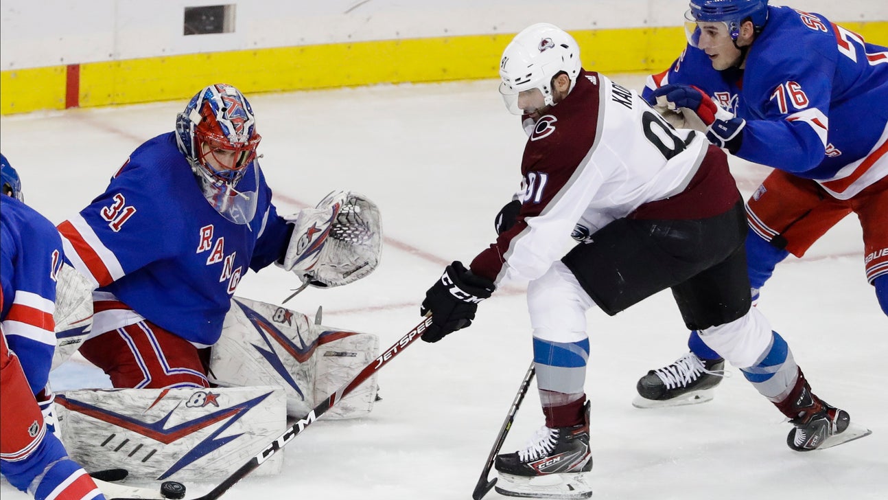 Panarin helps Shesterkin win NHL debut, Rangers beat Avs 5-3