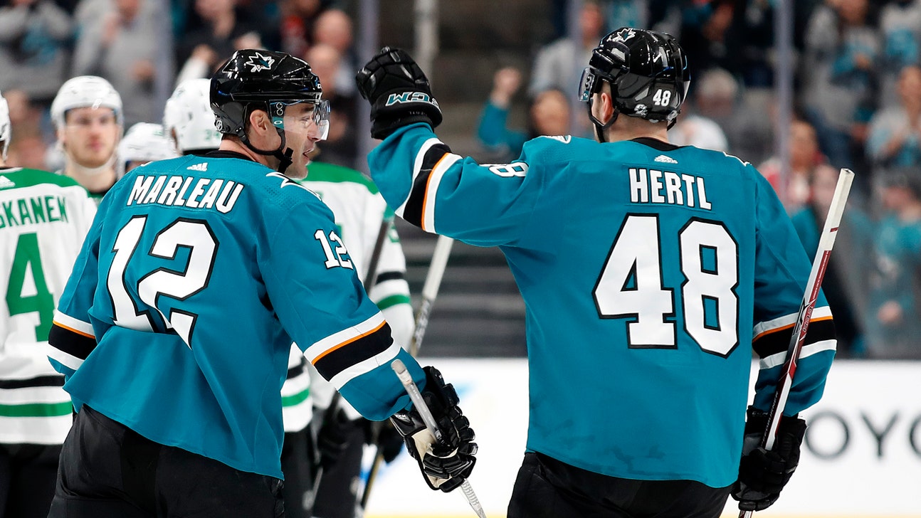 Burns, Marleau lead Sharks to 2-1 win over Stars