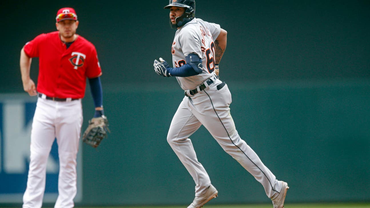 Hicks hits tiebreaking homer, Tigers top Twins in DH opener