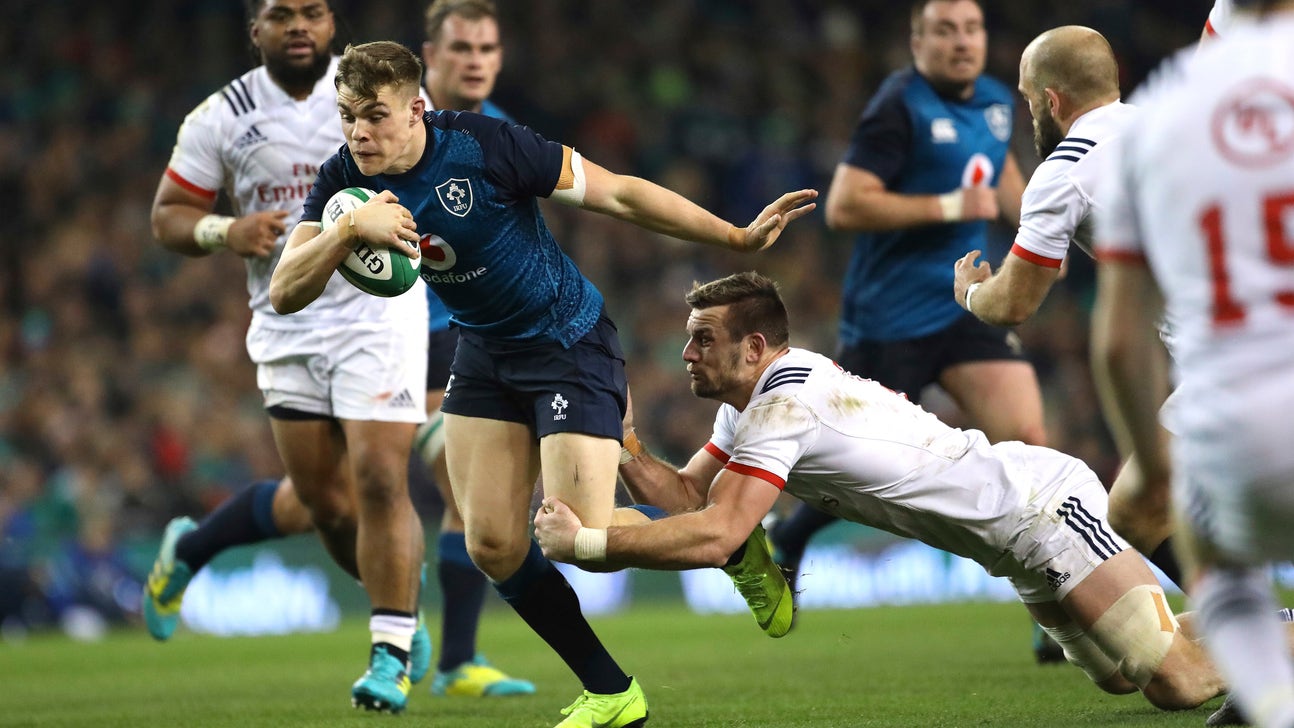 Ireland backups end Eagles win streak 57-14 in Dublin