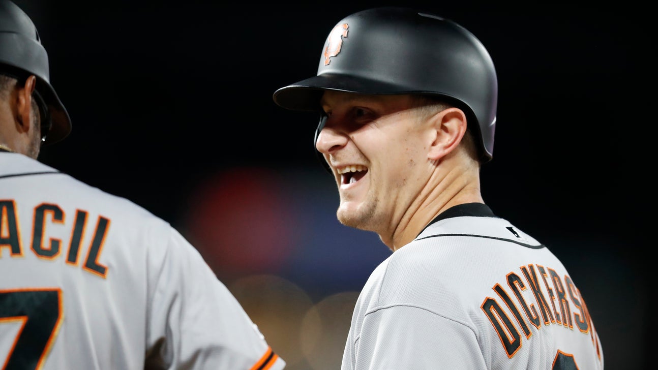 Dickerson hits go-ahead RBI single, Giants beat Rockies 8-4