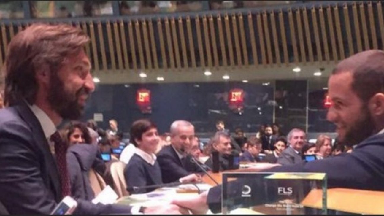 Andrea Pirlo gives speech at United Nations