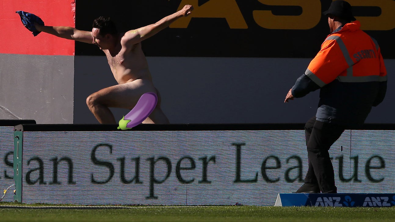 Video: Cricket streaker's near escape foiled by tumble over wall