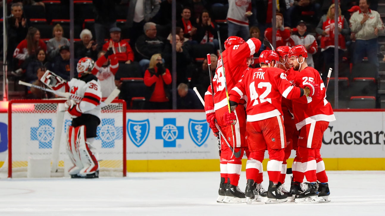 Red Wings beat Devils 4-3 with 2 short-handed goals in 3rd