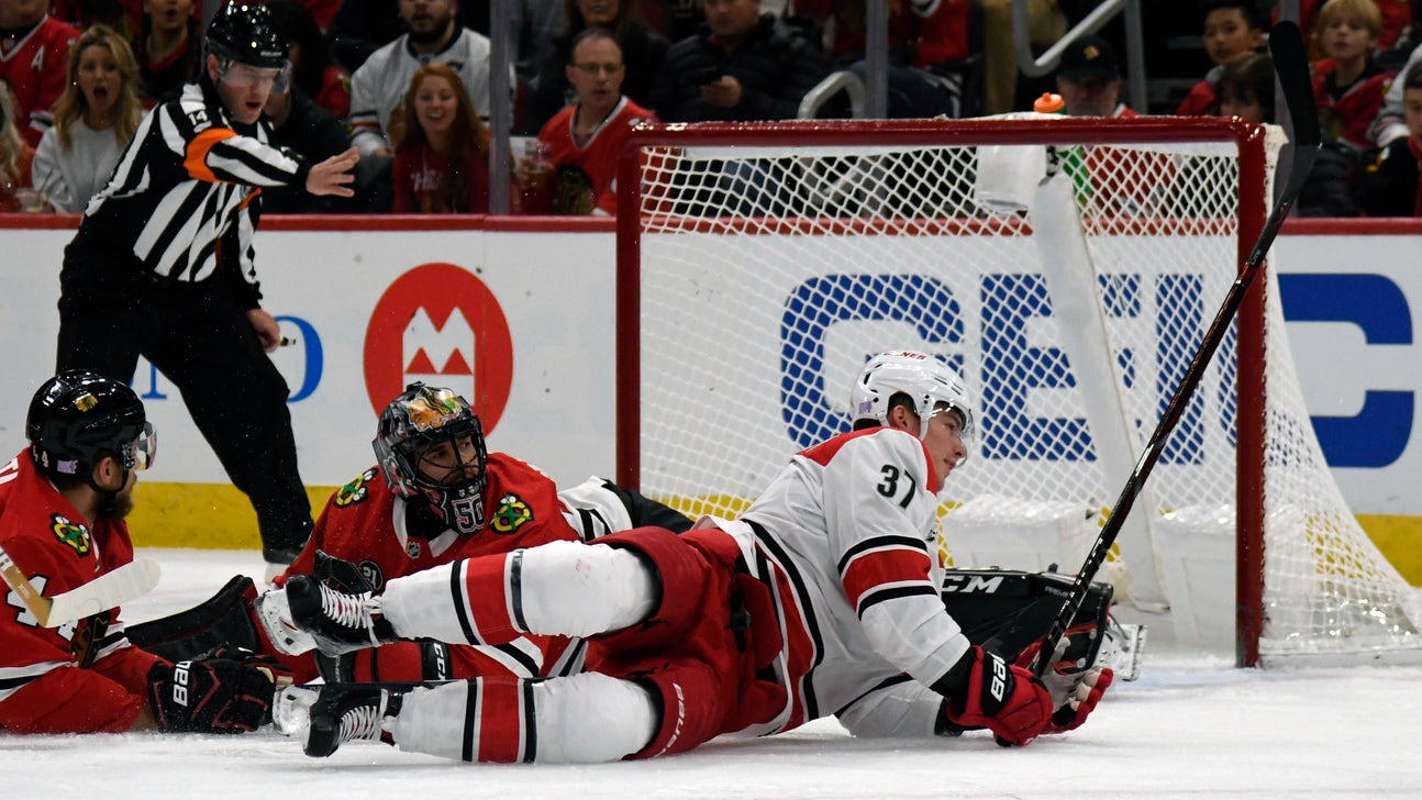 Canes hold on to beat Blackhawks 4-3, spoil Colliton’s debut