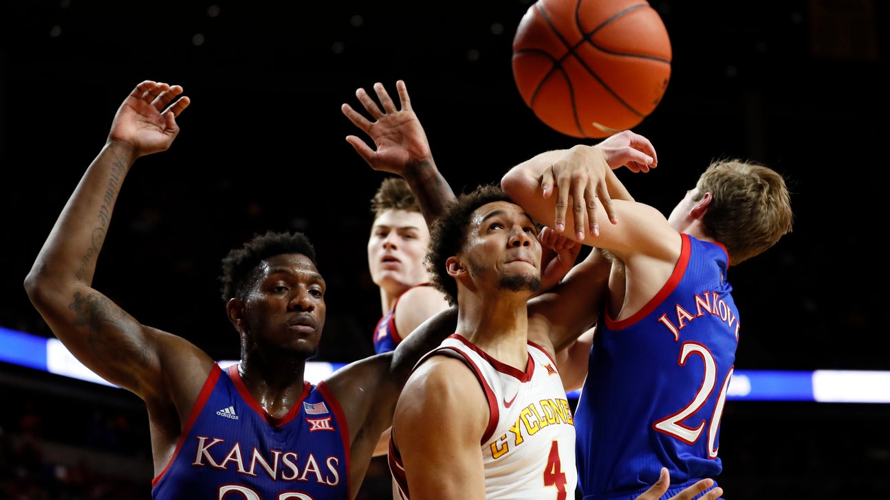 Dotson scores 20 points, No. 3 Kansas routs Iowa State 79-53