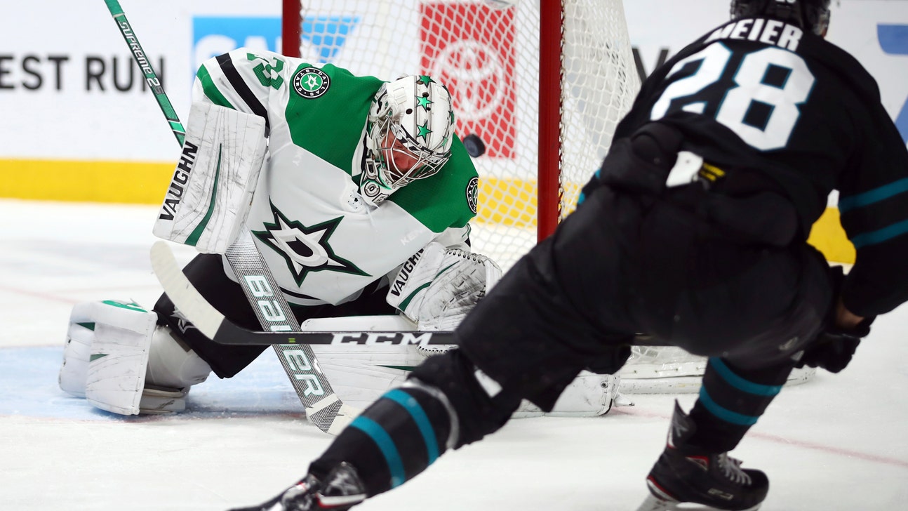 Meier scores 2 goals to lead Sharks past Stars 3-2