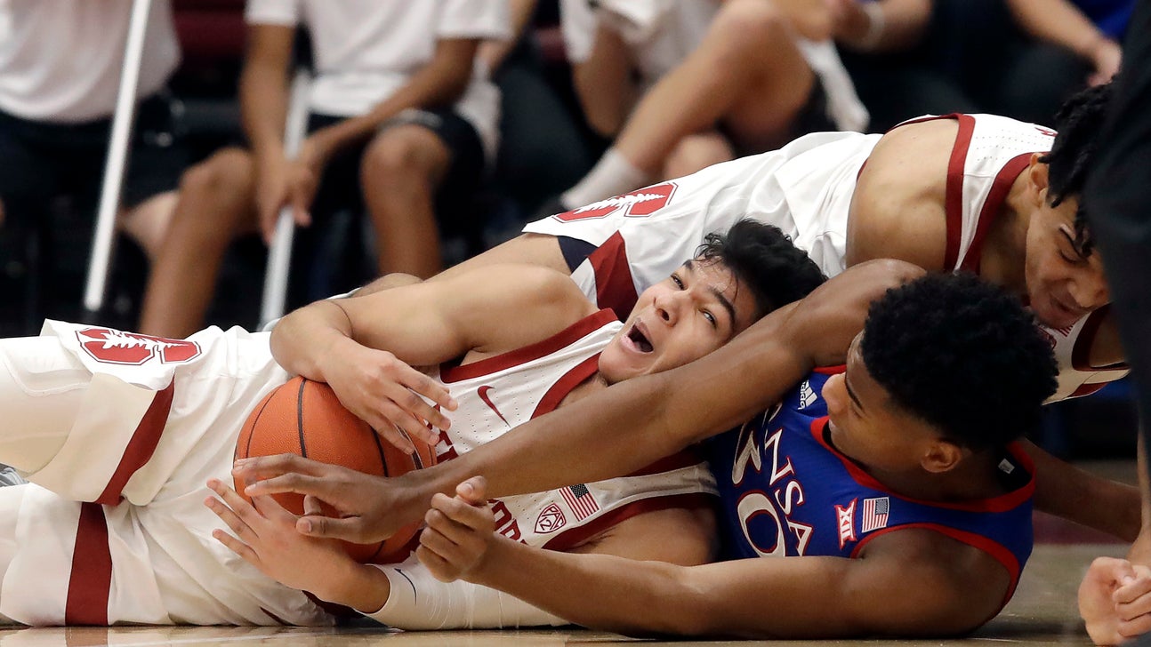No. 5 Kansas pulls away in second half, beats Stanford 72-56