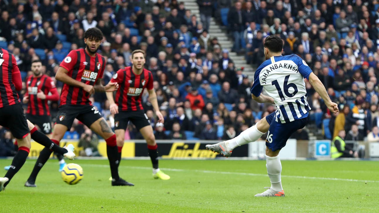 Jahanbakhsh and Mooy score as Brighton beats Bournemouth 2-0