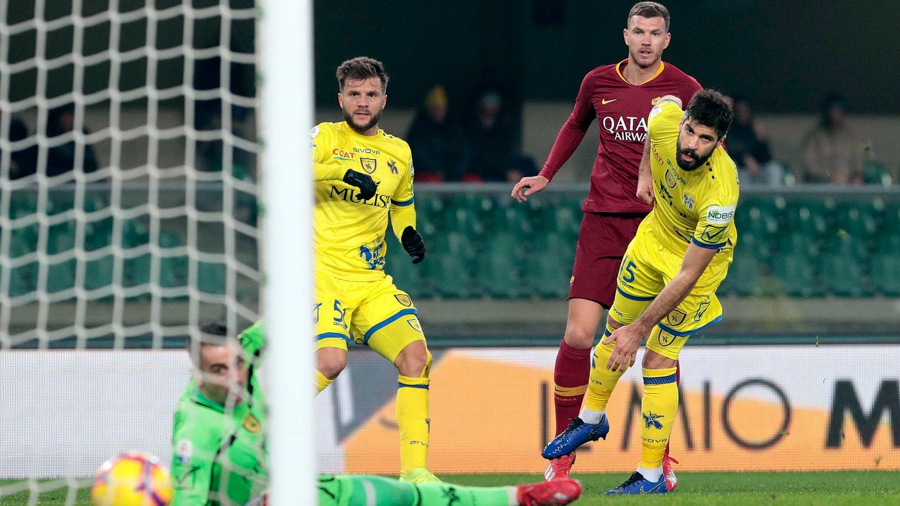 Dzeko helps Roma win 3-0 at Chievo to go 4th in Serie A