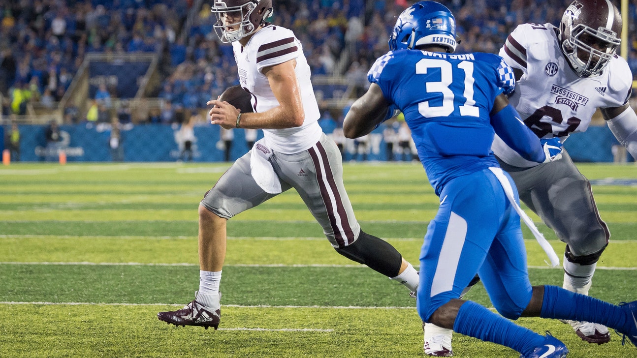 Snell leads Kentucky past No. 14 Mississippi State 28-7