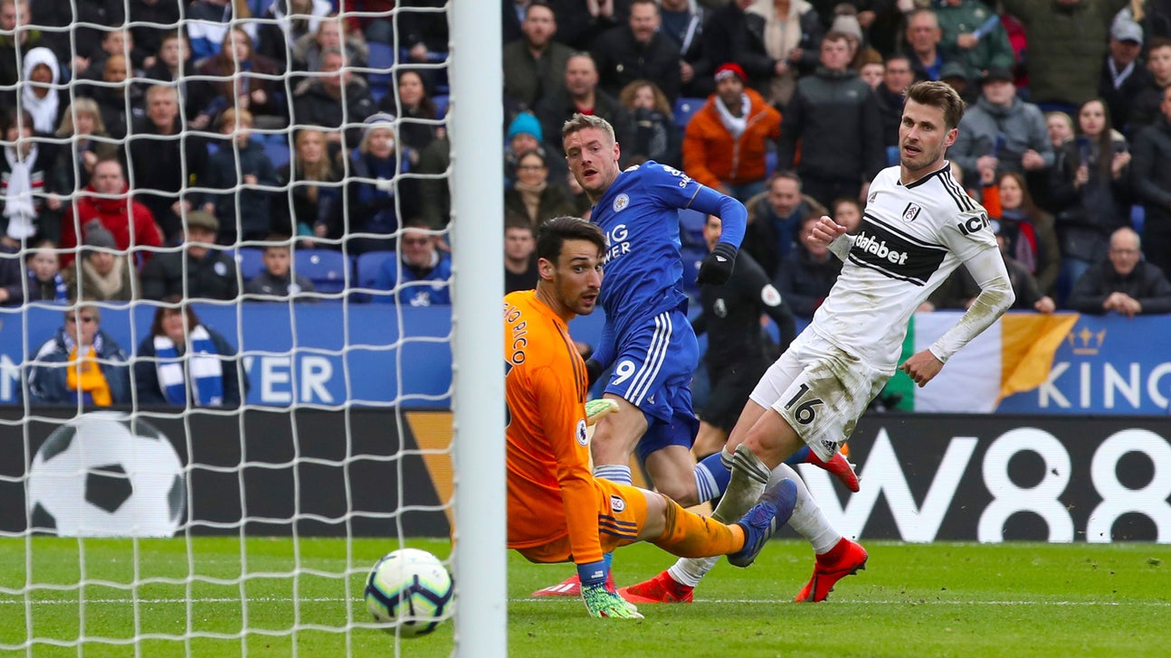 Vardy nets 2 as Leicester beats Fulham 3-1 in EPL