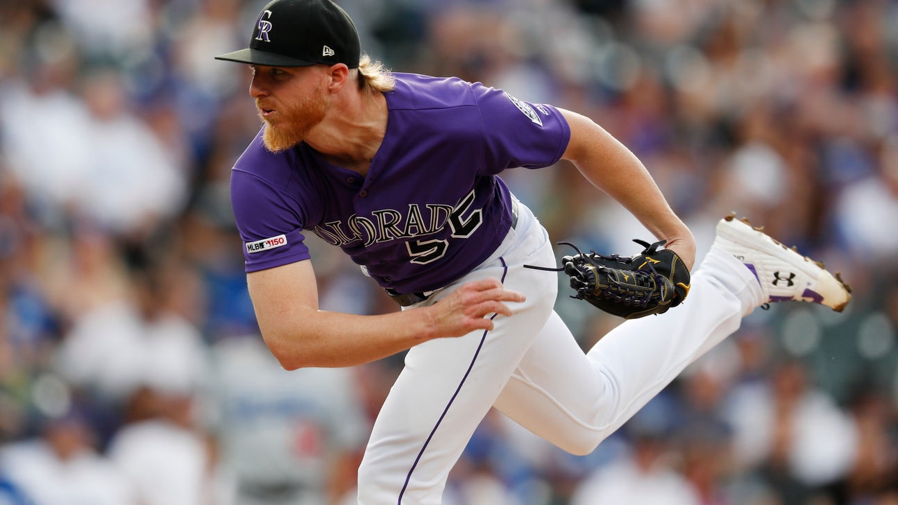 Blackmon homers, Gray pitches Rockies past Dodgers 5-3