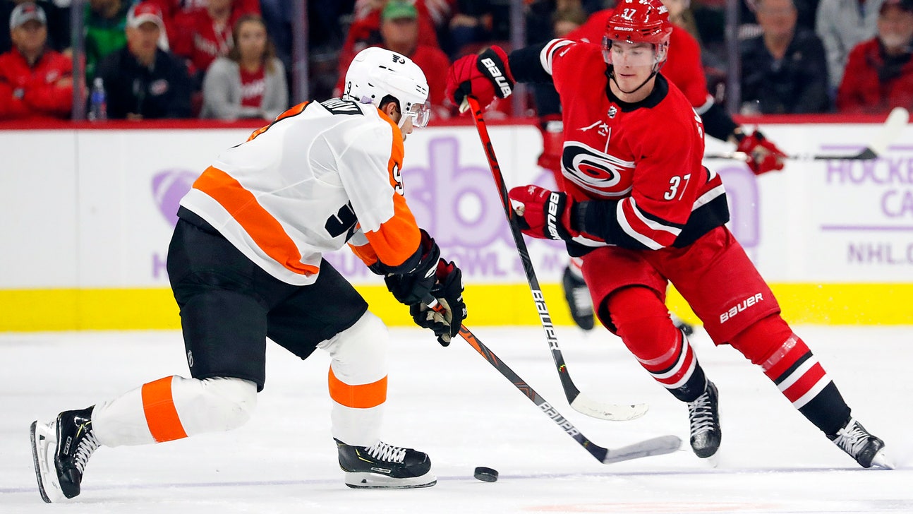Giroux’s 4-point night leads Flyers past Canes, 5-3