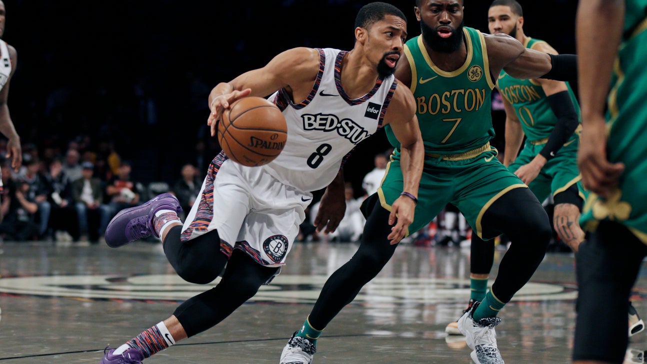 Dinwiddie has 32, Nets beat Celtics as Irving sits again