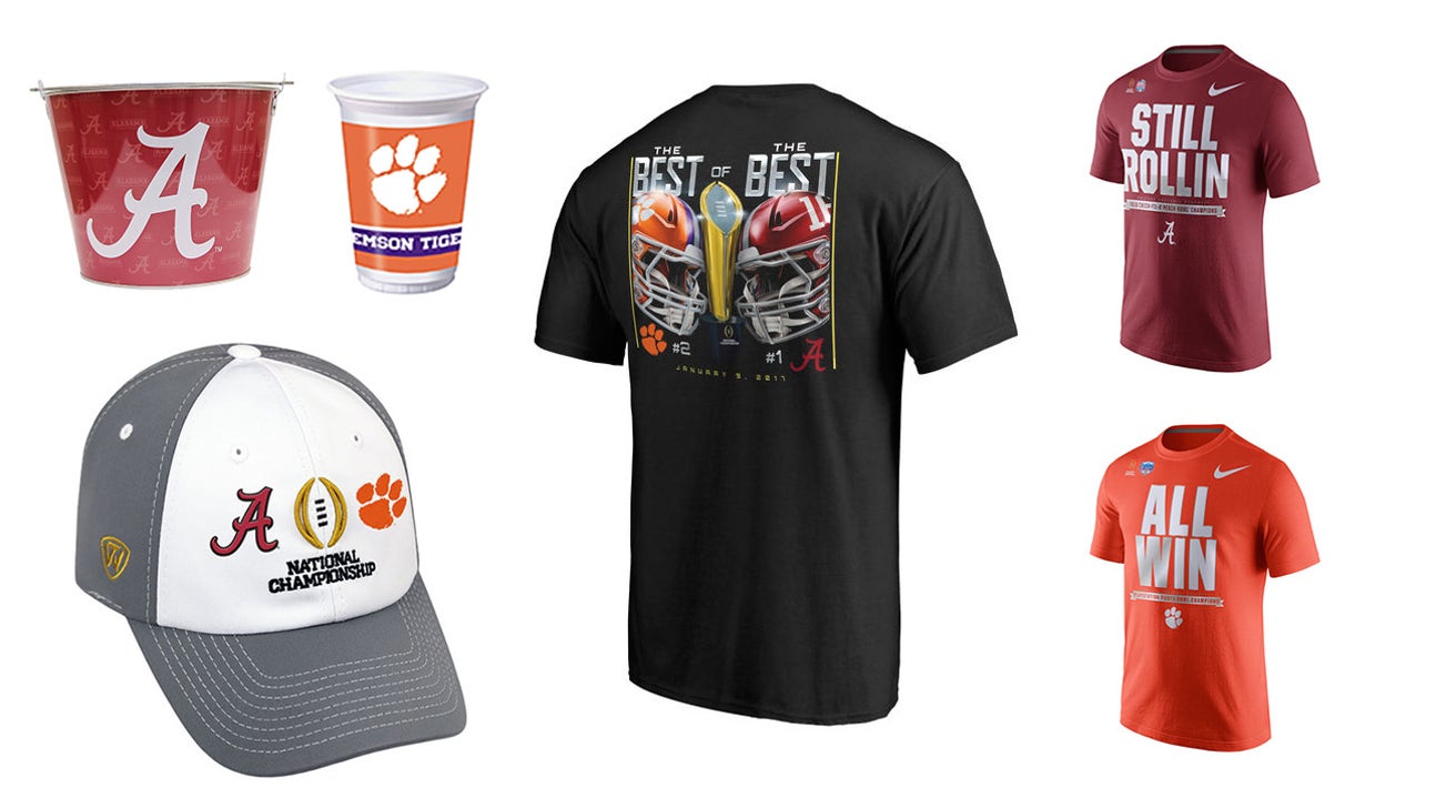 Get your Alabama Crimson Tide, Clemson Tigers gear for the national title game