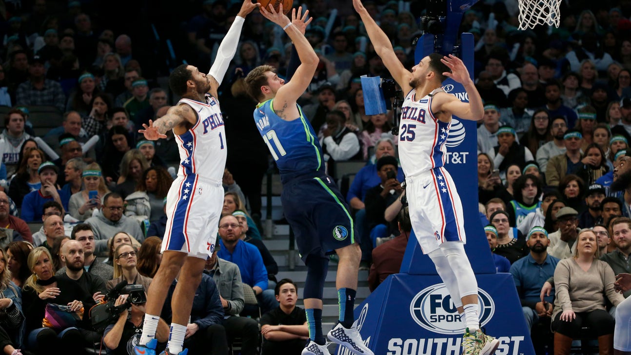 Doncic, Powell lead Mavericks past Embiid-less 76ers, 109-91