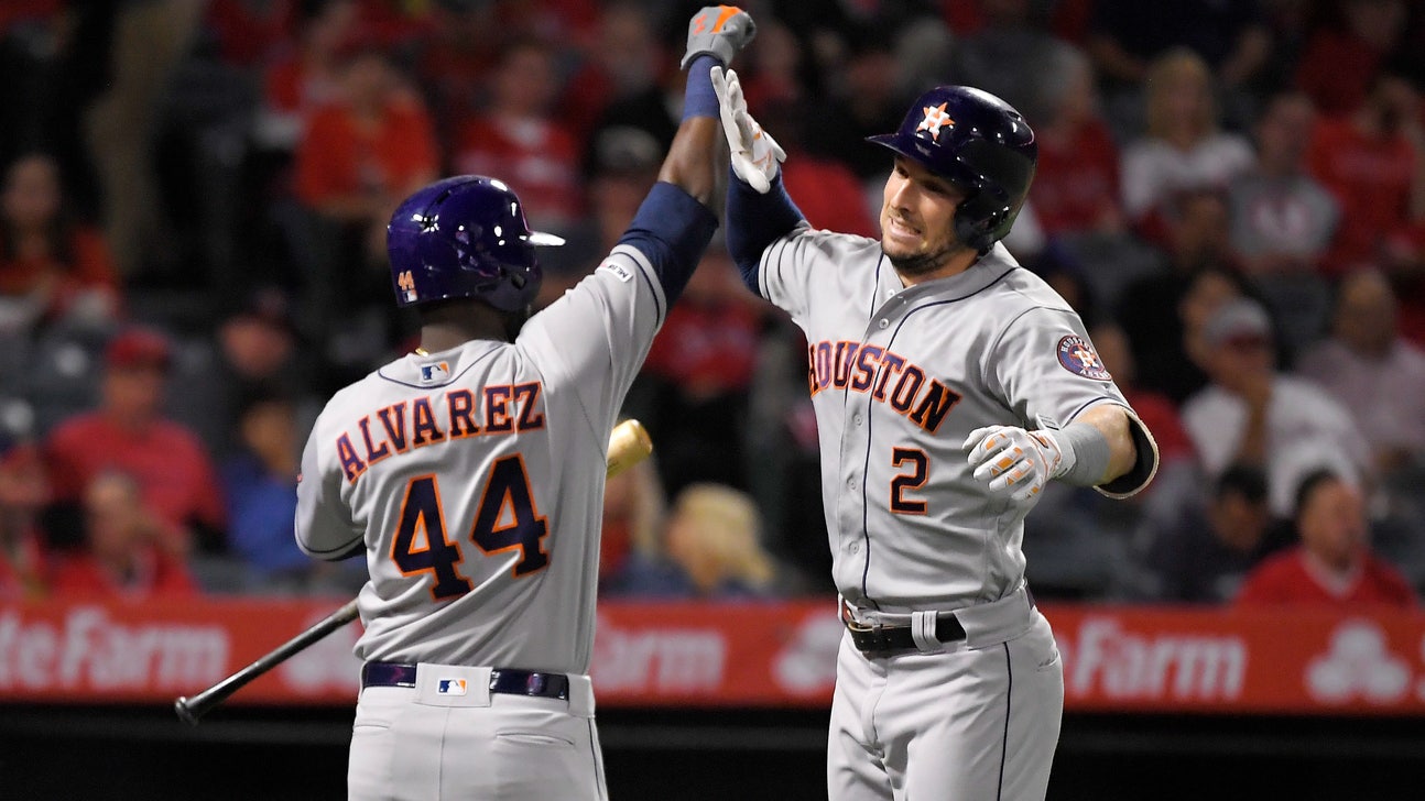 Astros clinch home field in AL playoffs, beat Angels 4-0