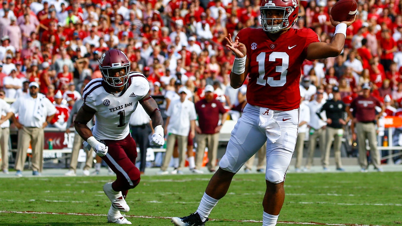 Tagovailoa propels No. 1 Alabama past No. 22 Texas A&M, 45-