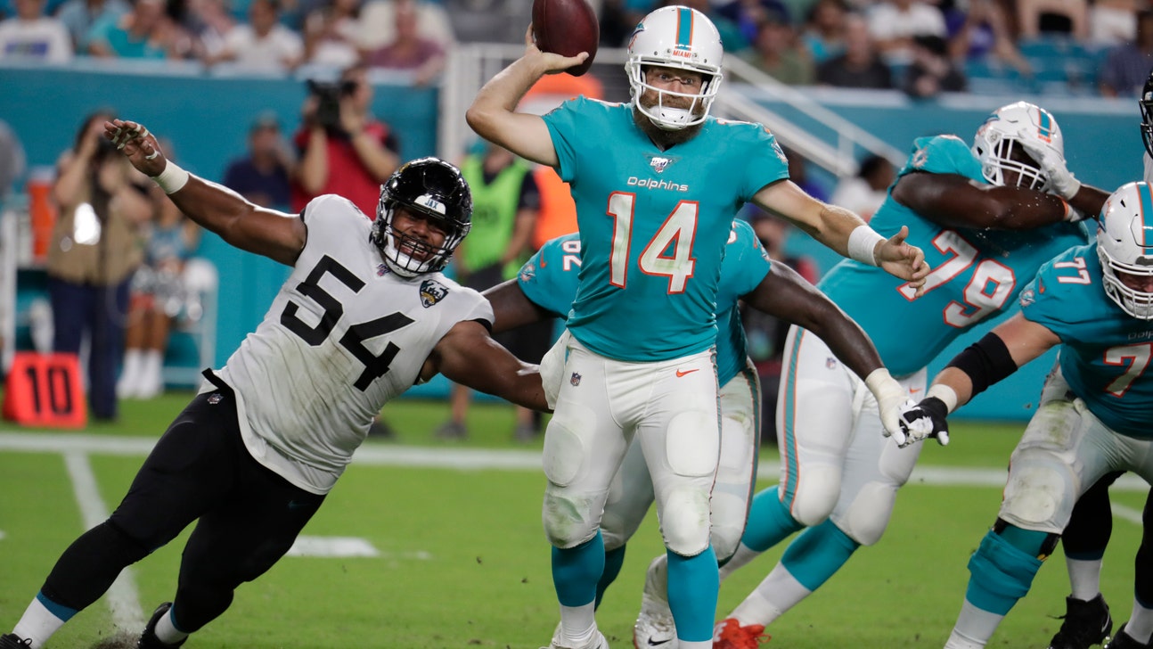 Rosen leads 99-yard TD drive in Dolphins' win over Jaguars
