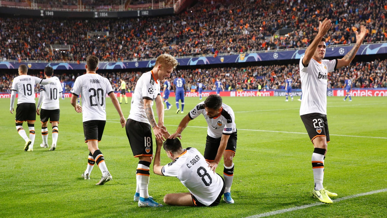 Valencia salvages 2-2 draw with Chelsea in Champions League