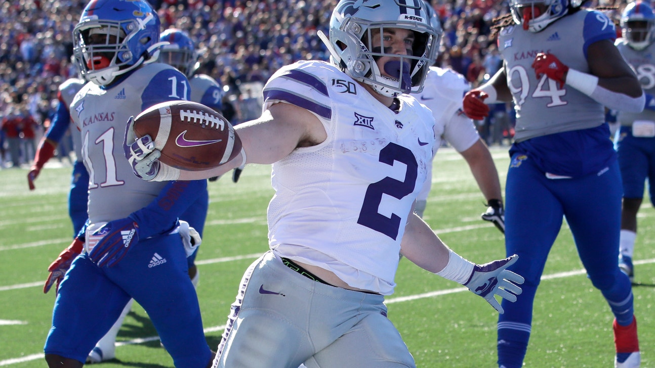 Thompson runs for 3 TDs as No. 22 K-State routs Kansas 38-10