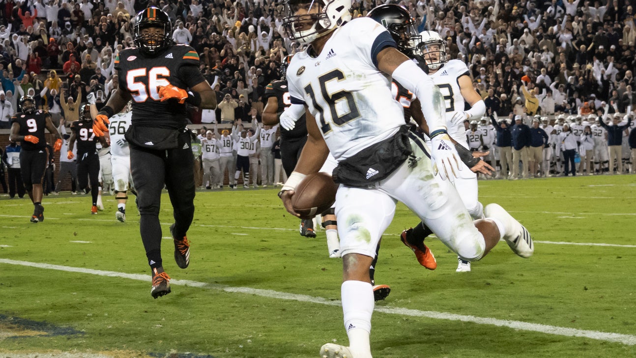 Marshall leads Georgia Tech past fumble-prone Miami, 27-21