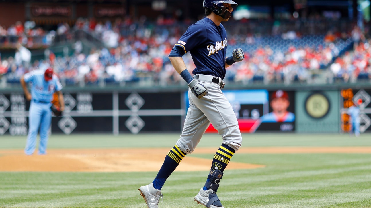 Yelich goes deep twice, Brewers beat Phillies 11-3