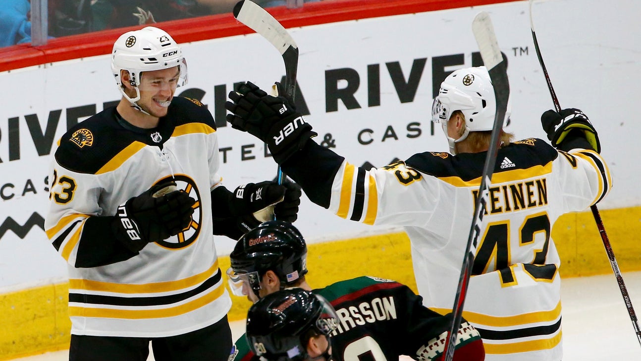 Karlsson, DeBrusk give Bruins 2-1 win over Coyotes
